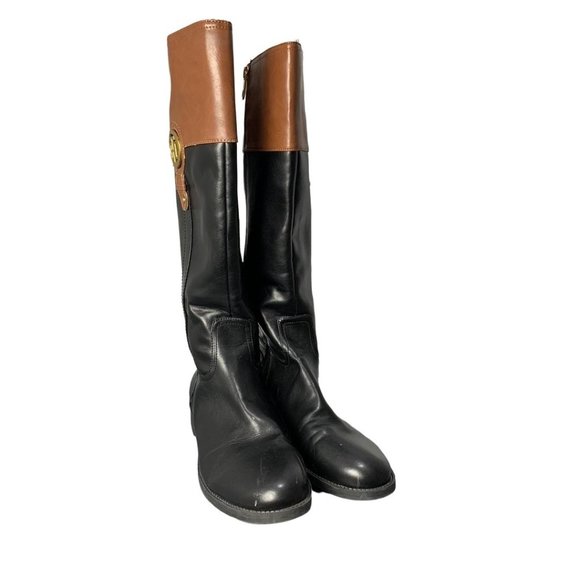 Tommy Hilfiger Shoes - Tommy Hilfiger Imina Riding Boots Black/Brown Size 9.5